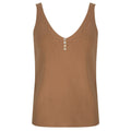 ESQUALO Camisole Top Buttons Cappuccino