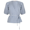 ESQUALO Blouse Overlap Stripes Blue White