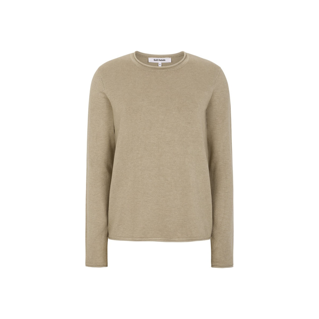 Soft Rebels Marla Strik O-Neck Roll Nomad Beige