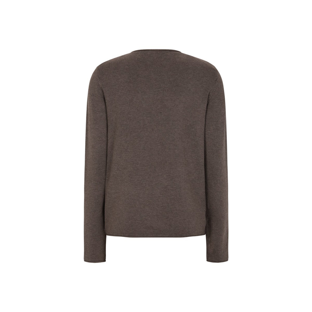 Soft Rebels Marla Strik O-Neck Roll Coffee Brun