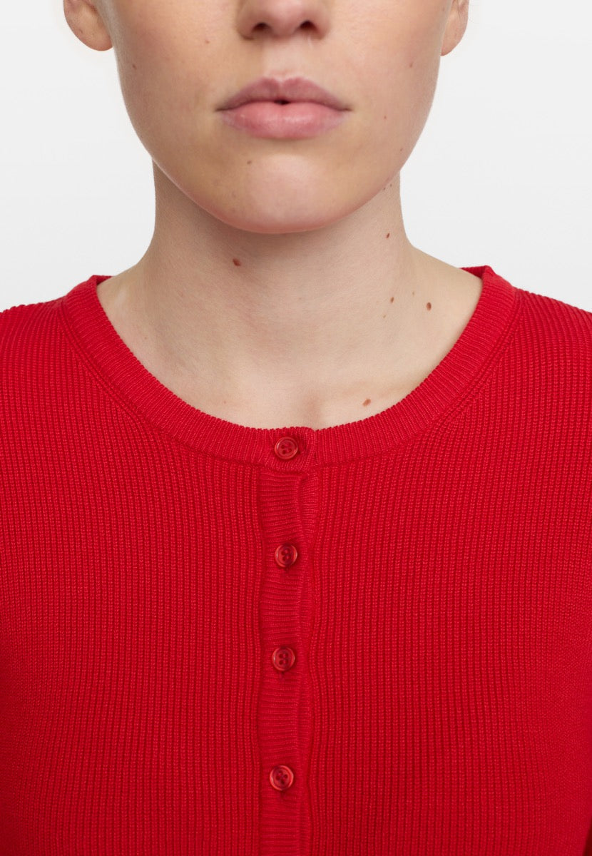 Soft Rebels Mushi Strik Cardigan Racing Rød