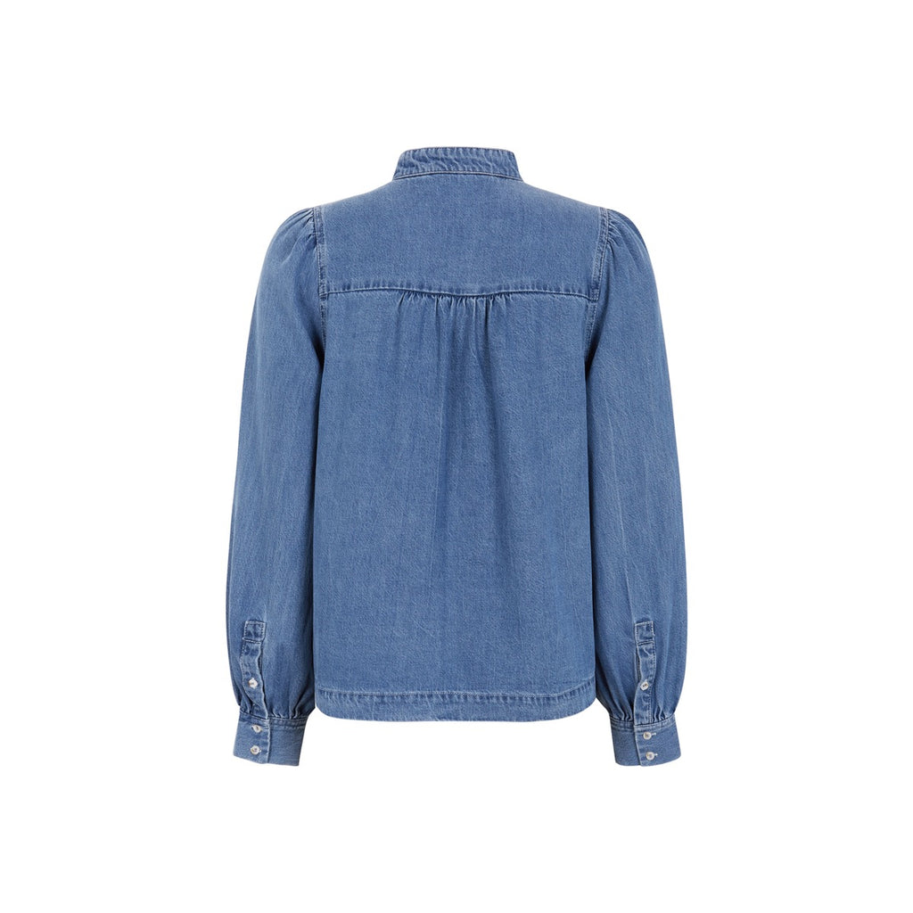 Soft Rebels Christy Bluse Greyish Light Blå