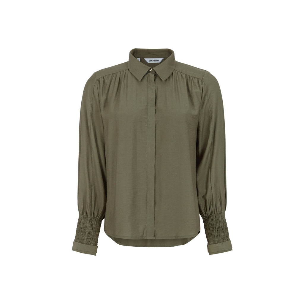 Soft Rebels Tasha Skjorte Burnt Olive Grøn