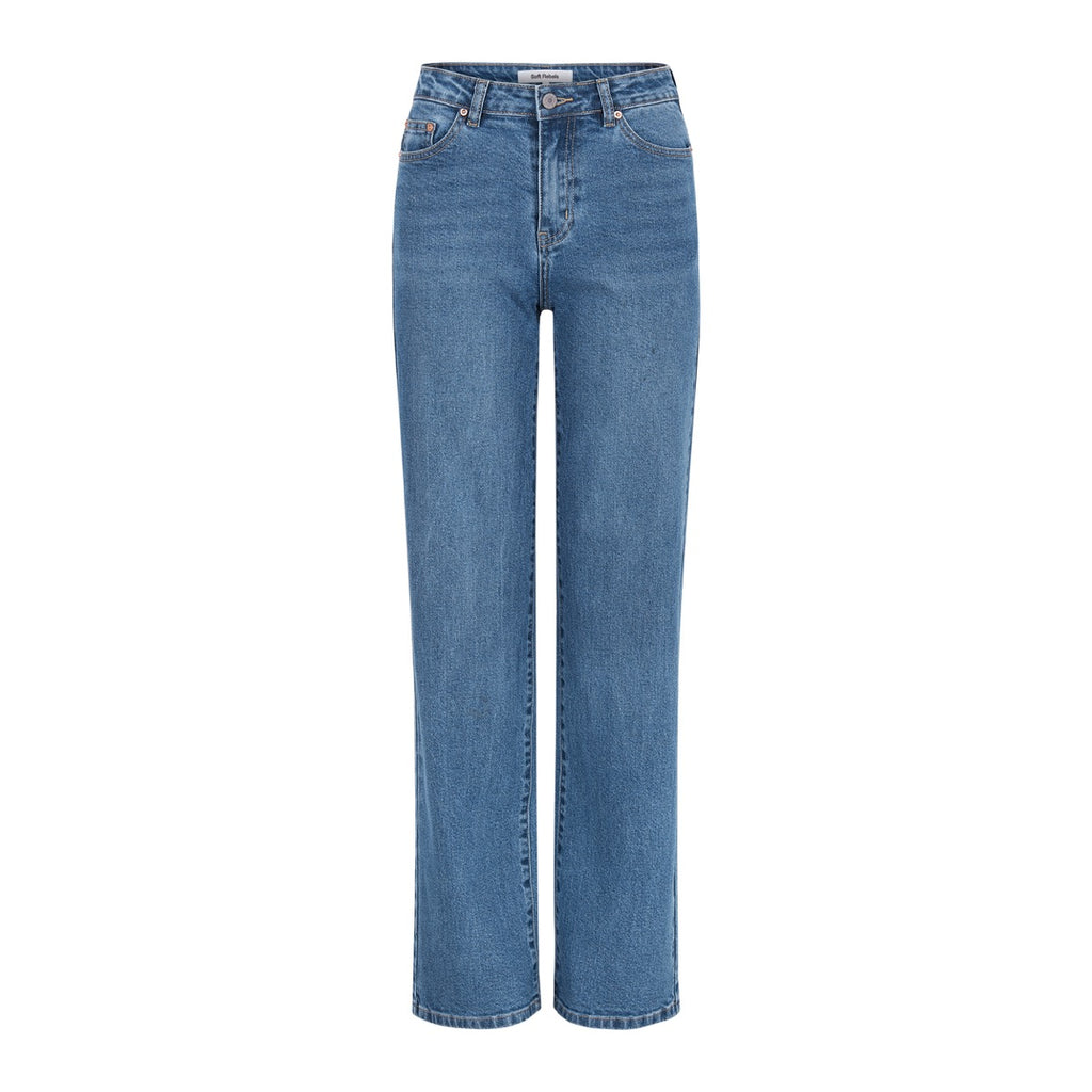 Soft Rebels Willa Midwaist Wide Jeans True Blå