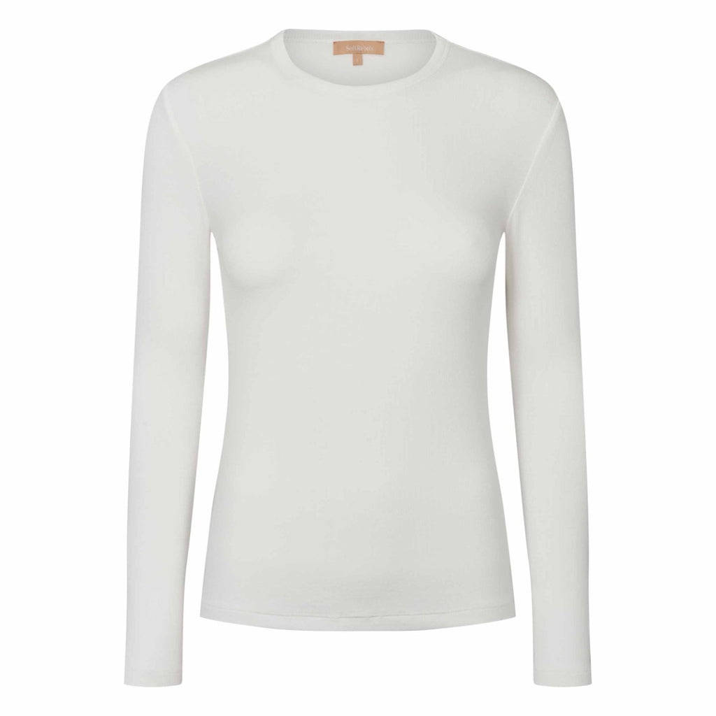 Soft Rebels Fenja O Neck Top Sne Hvid