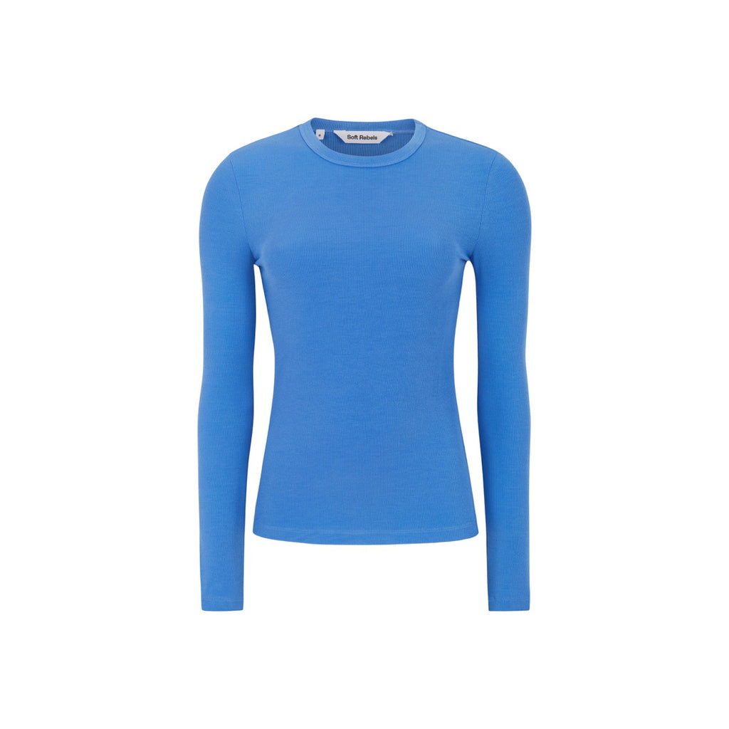 Soft Rebels Fenja O Neck Top Regatta Blå