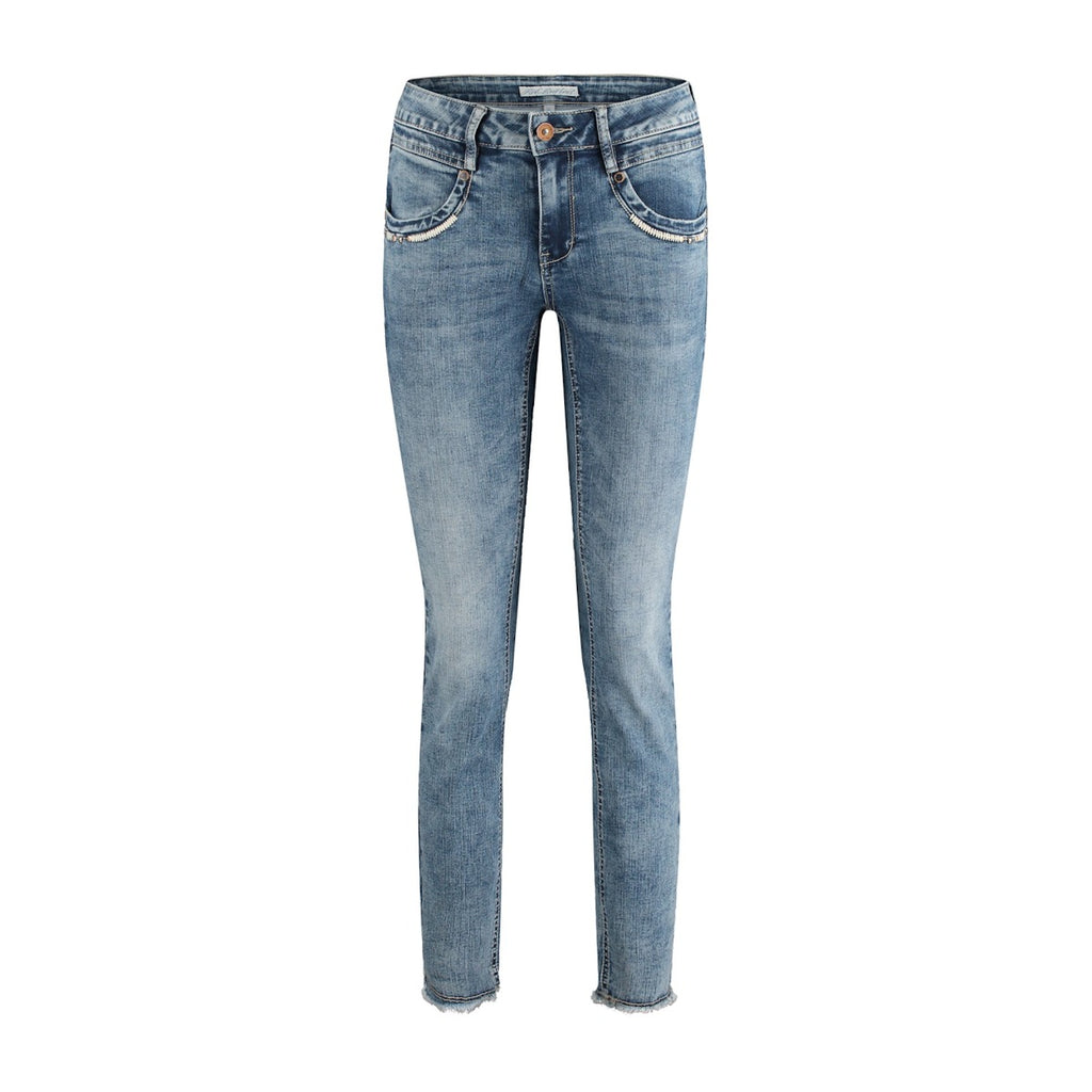 Red Button Sissy Jeans Broderi Blå Denim