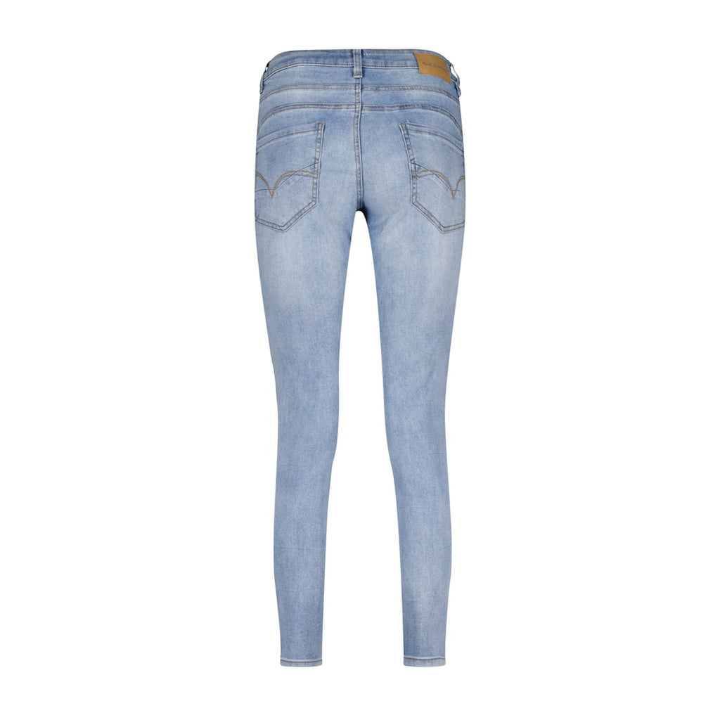 Red Button Sissy Jeans Bleach Embroidery