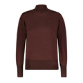 Red Button Turtleneck Mocca Brun