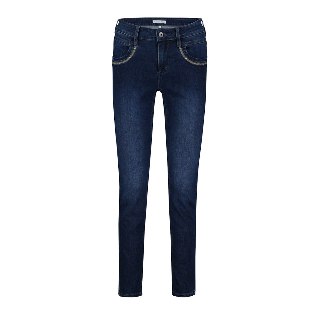 Red Button Sissy Jeans Embrodidery Classic Blå