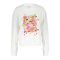 Red Button Terry Sweatshirt Multi Flower Pink