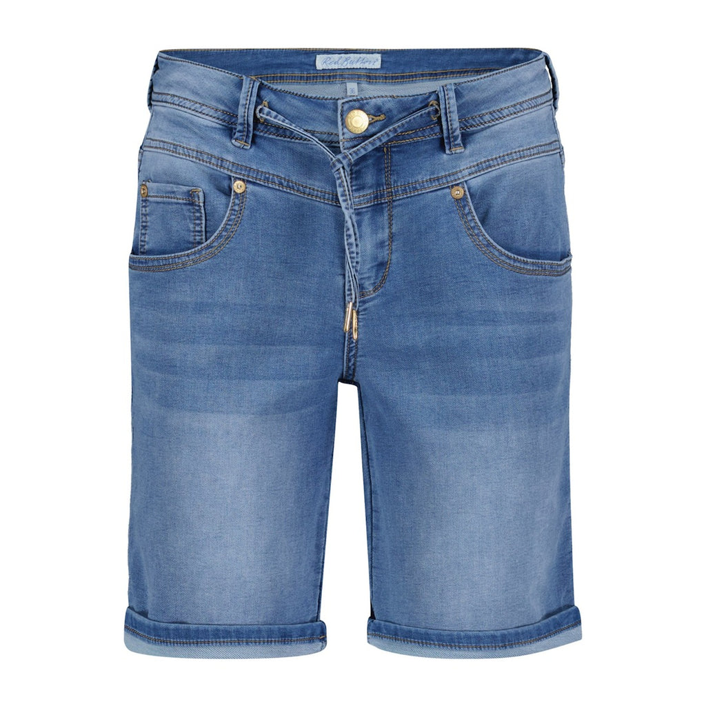 Red Button Relax Shorts Jog Blå Stone Used