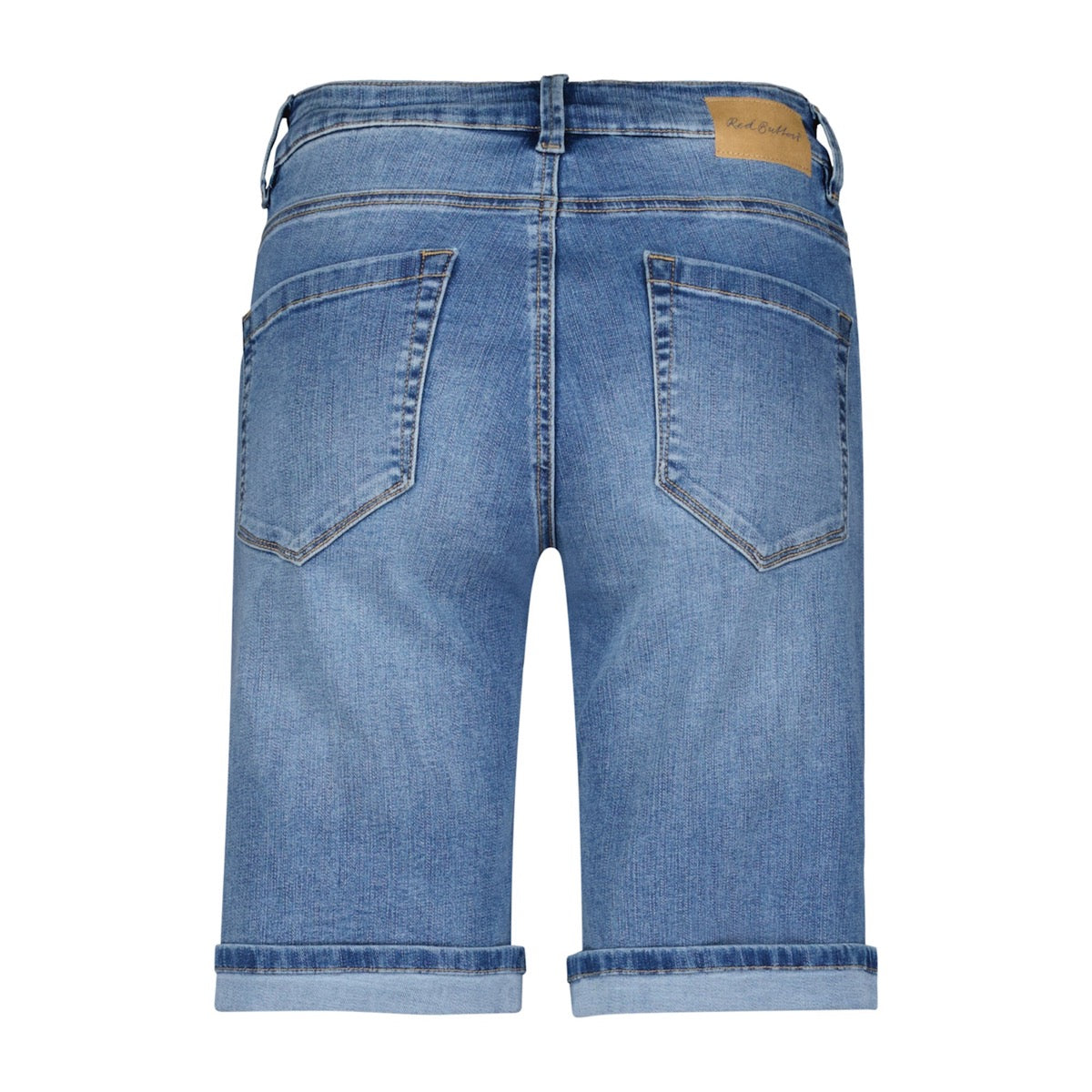 Red Button Sienna Short Embroidery Stone Blå
