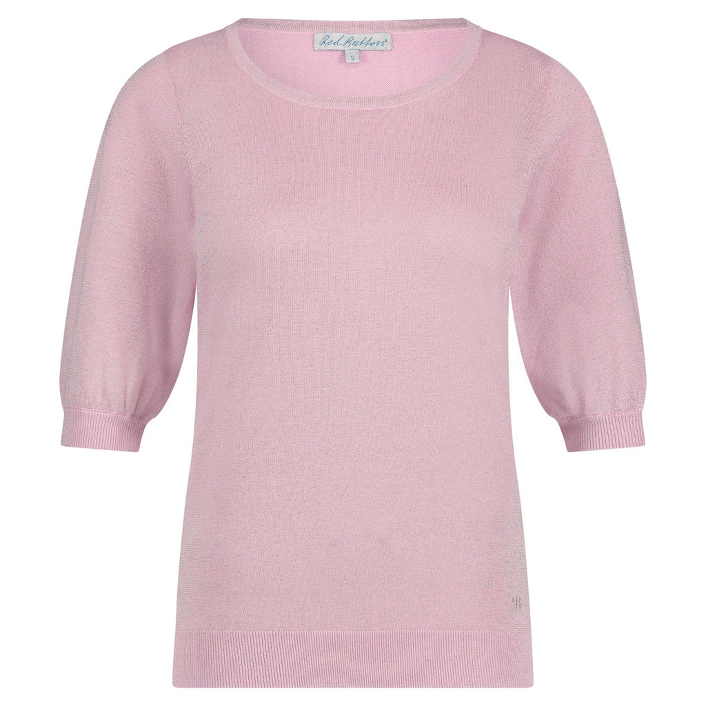 Red Button Sweet Sparkle Bluse 62cm Soft Pink