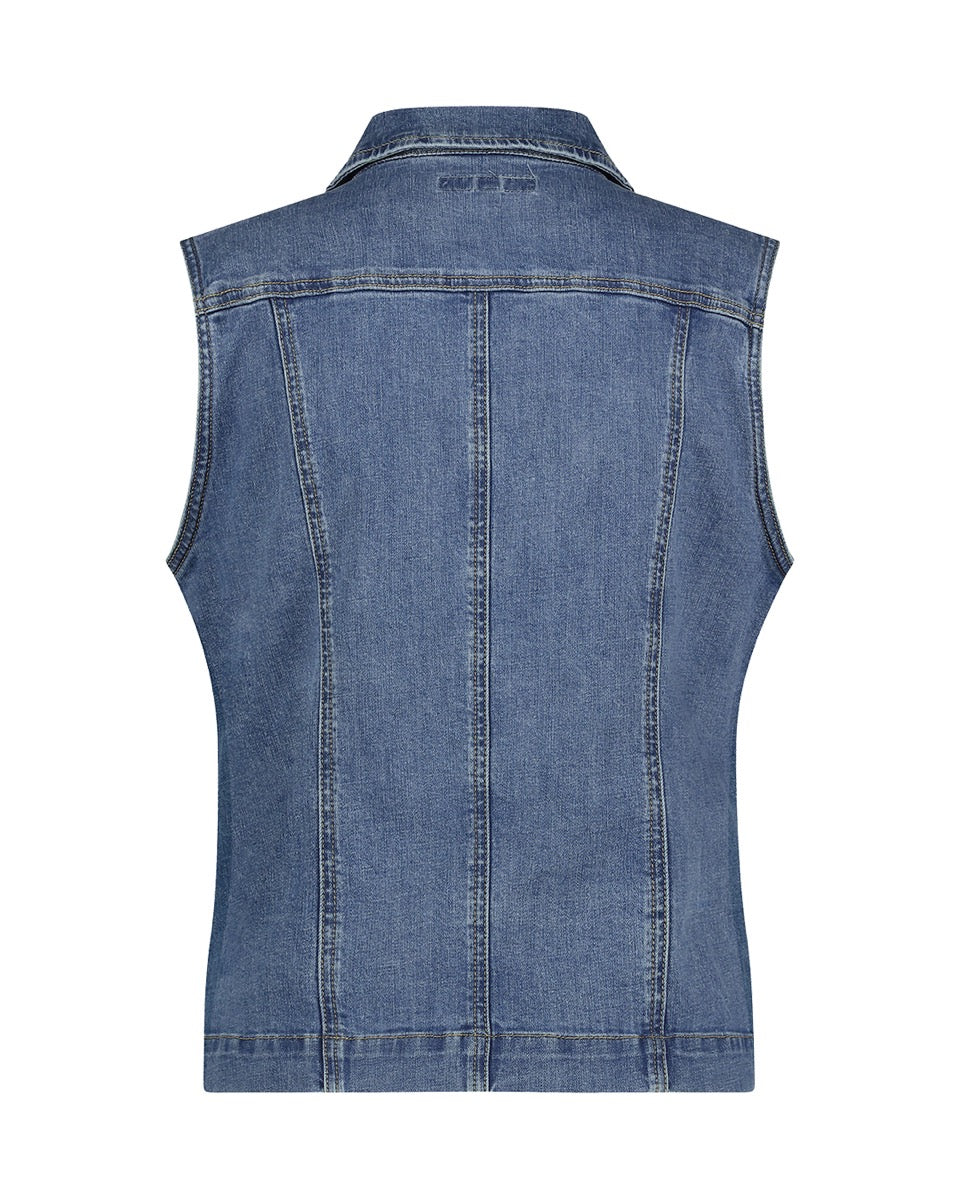 Red Button Joekie Vest Midstone Denim Blå
