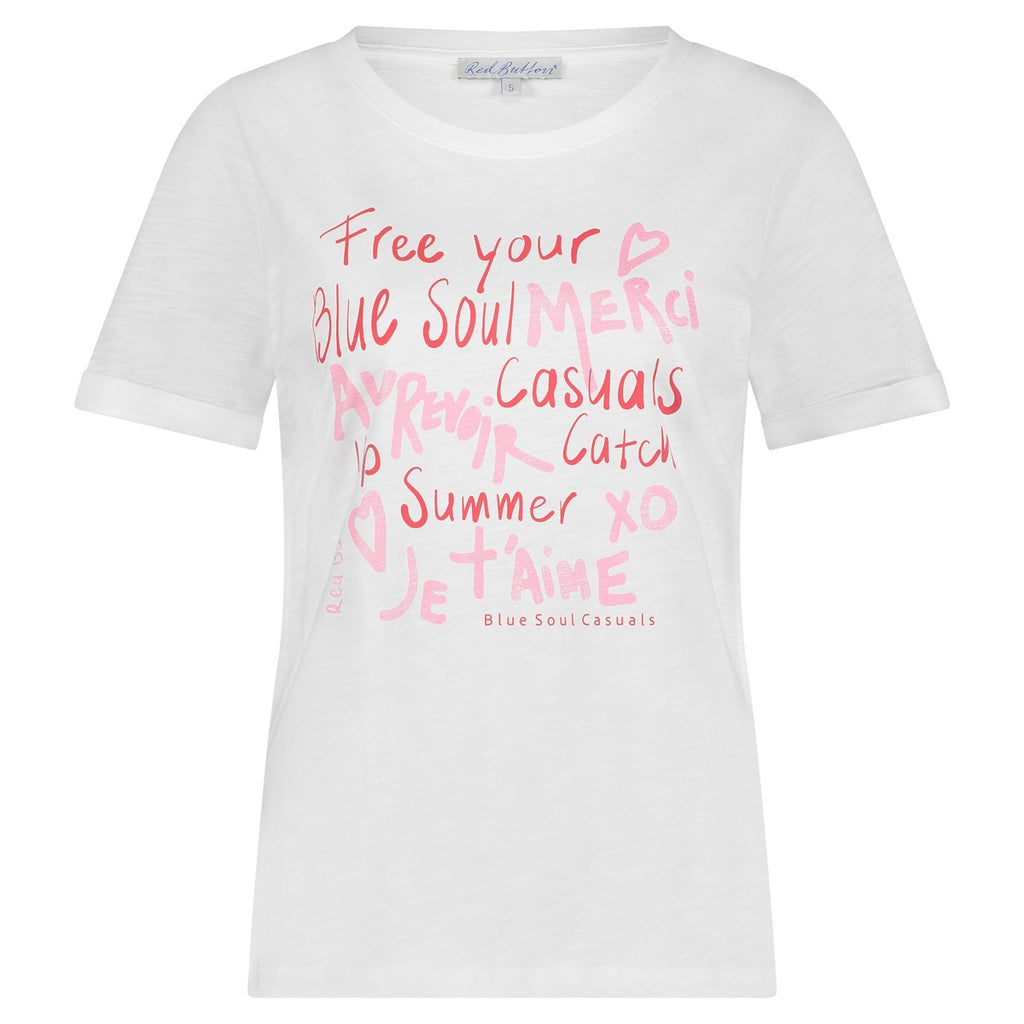 Red Button Temmy T-shirt Graffiti 62cm Rød Pink