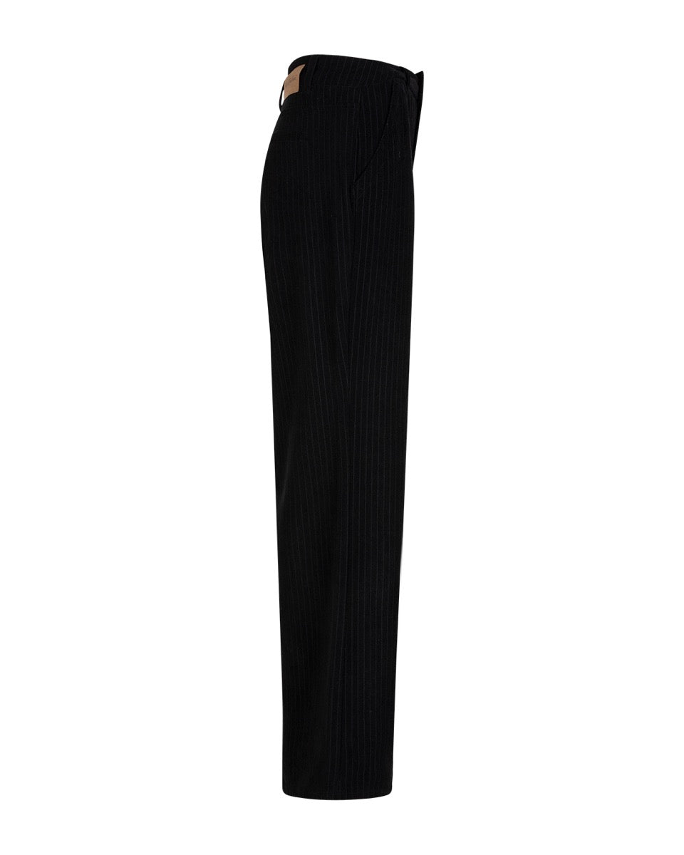 Red Button Claudette Bukser Pinstripe Rib L33 Sort