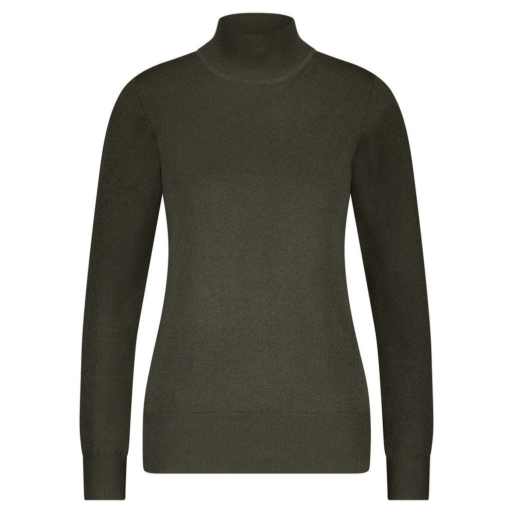 Red Button Turtle Sparkle Rullekrave Strik Khaki Grøn