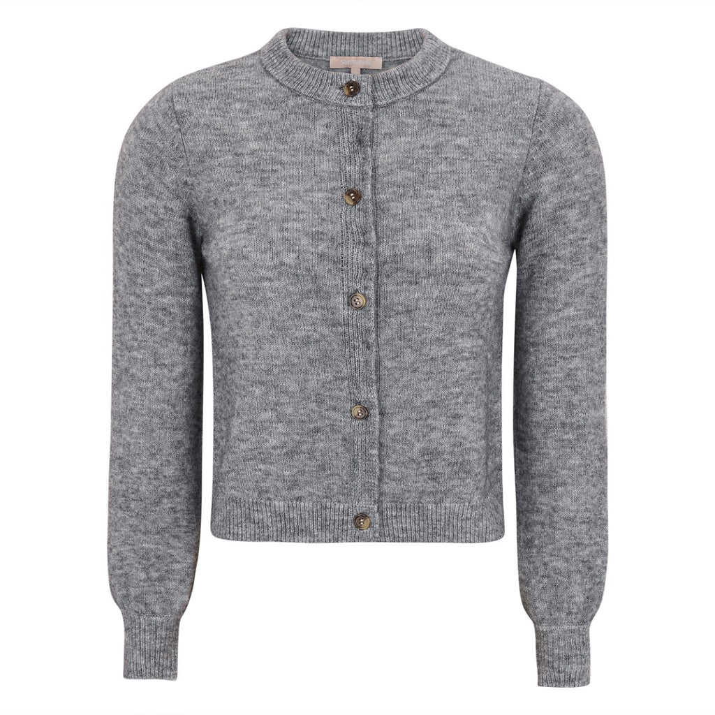 Soft Rebels Allison O Neck Strik Cardigan Medium Grå