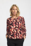 2 Biz Tandy Bluse Cirkler Rød