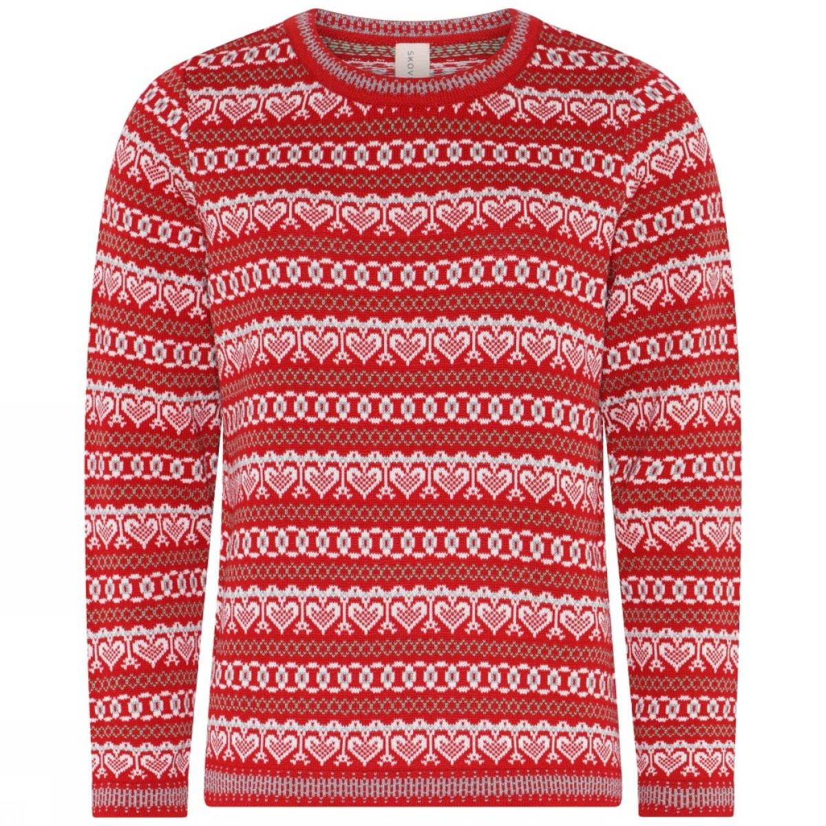 Skovhuus Christmas Jaquard Pullover Strawberry Rød