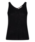 ESQUALO Camisole Top Rib Lurex Sort